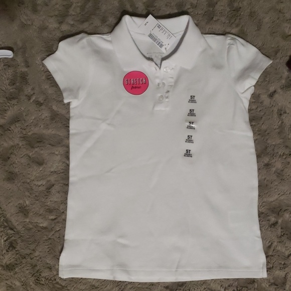 The Children's Place Other - White uniform polo shirt.